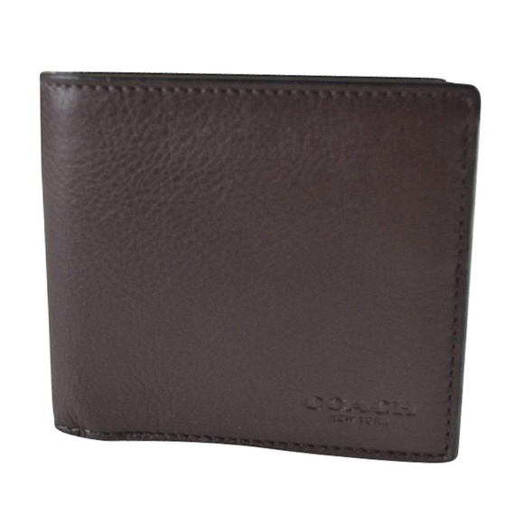 COACH NWT Mens Double Billfold Sport Calf Wallet - Picture 1 of 6